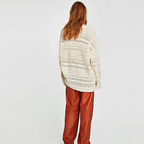 2018 Hot Retro Open Hollow Loose Sweater