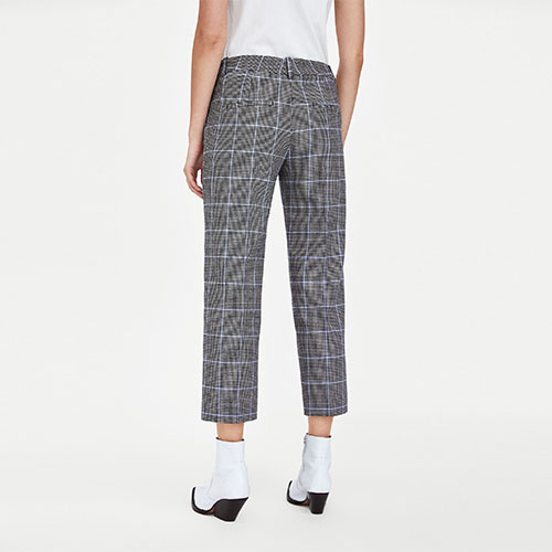 2018 Hot Cashmere Plaid Tweed Miniskirt Suit