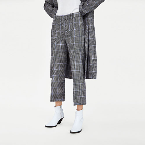 2018 Hot Cashmere Plaid Tweed Miniskirt Suit