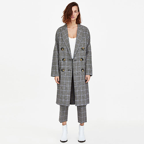 2018 Hot Cashmere Plaid Tweed Miniskirt Suit